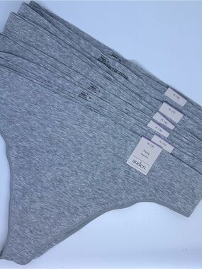Auden Gray Set/6 Cotton Seamless Thong